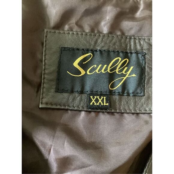 Scully 100% Leather Brown Vest Sz 2XL Lambskin Snap Front - Picture 8 of 11